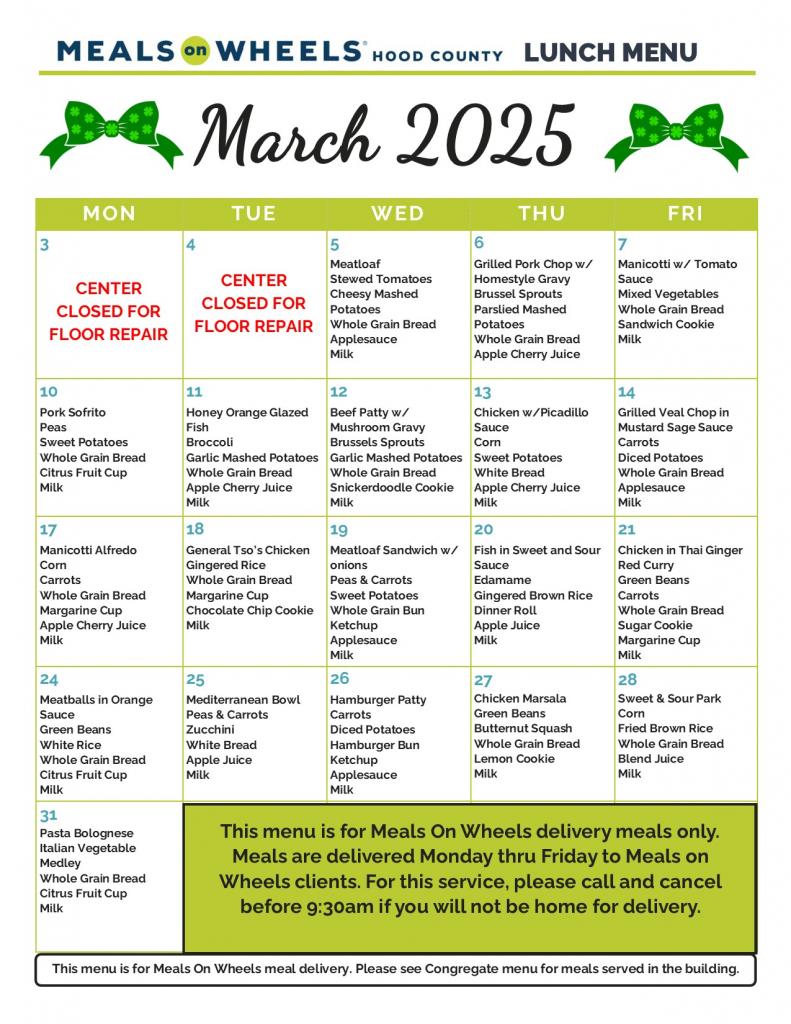 March 2025 MOW