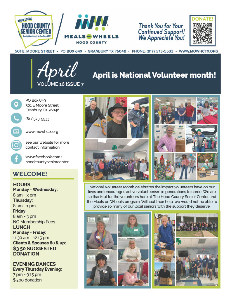 Page 1 April Newsletter